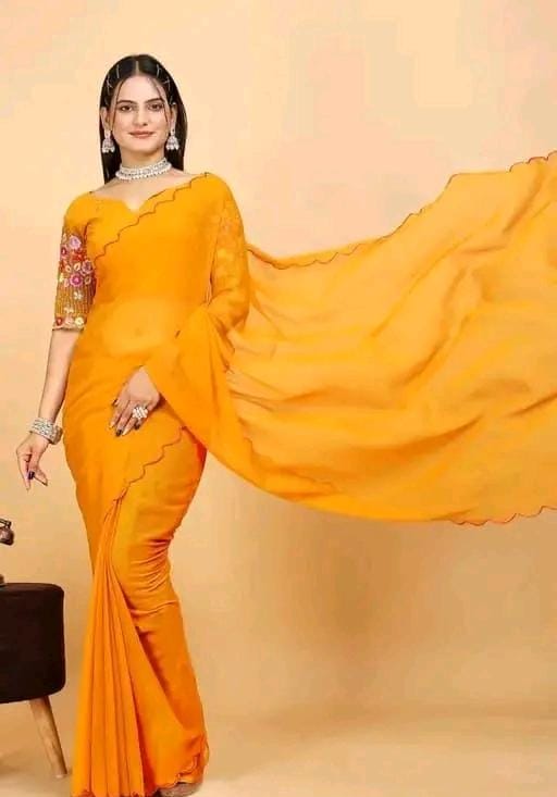Allure Fashion women's Stylish organzaa saree