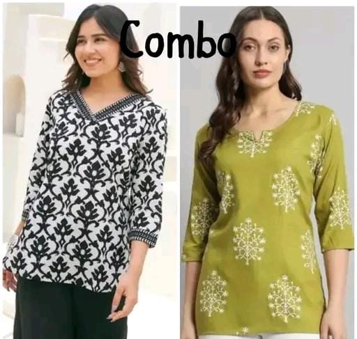 Allure Fashion Women's Short kurti Tunics pack of 2