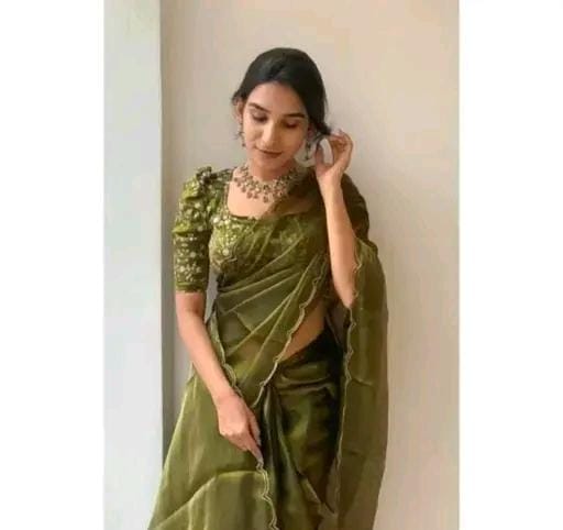 Allure Fashion women's Stylish organzaa saree