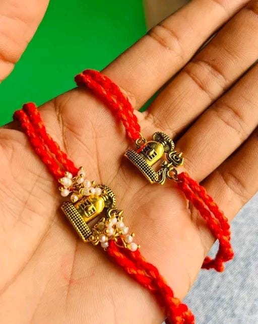 Allure Fashion Bhaiya Bhabhi Couple Rakhi with Free Ring