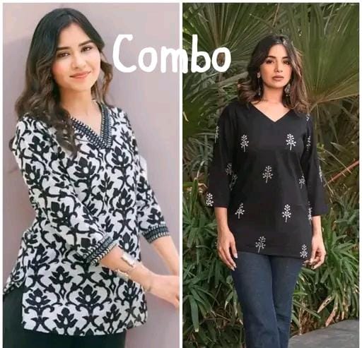 Allure Fashion Women's Short kurti Tunics( pack of 2)