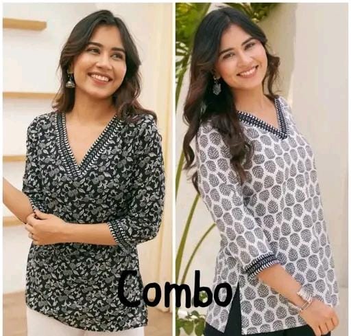 Allure Fashion Women's Short kurti Tunics( pack of 2)