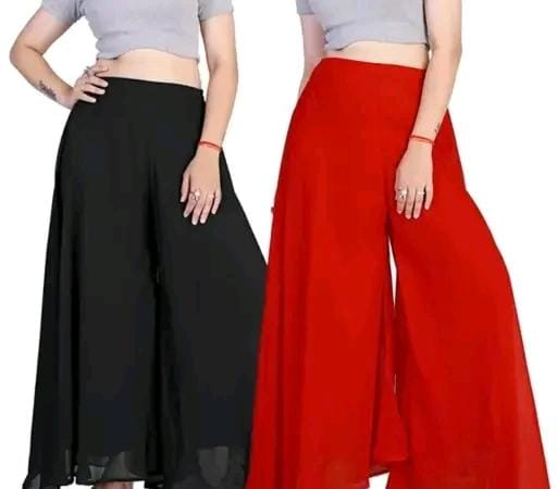 Allure Fashion Women's Flared Sharara Plazzao Combo