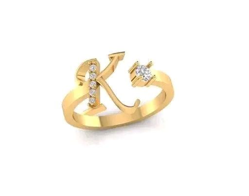 Allure Fashion Women's Alphabetic Ring