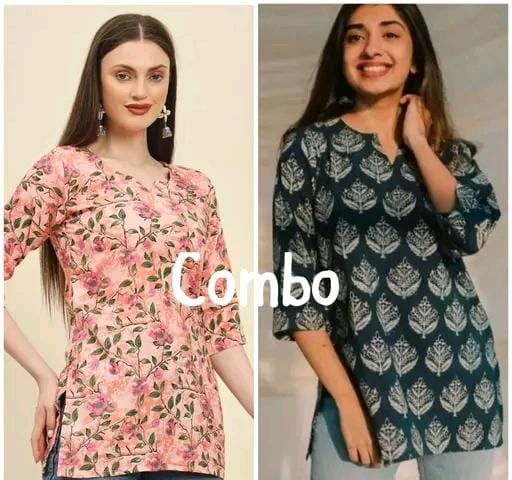 Allure Fashion Women's Short kurti Tunics( pack of 2)