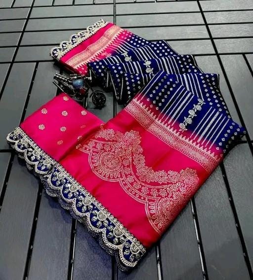 Allure Fashion women's Stylish organzaa saree