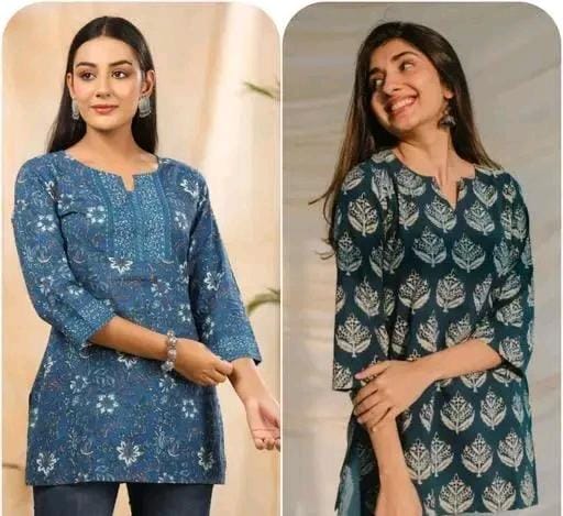 Allure Fashion Women's Short kurti Tunics( pack of 2)