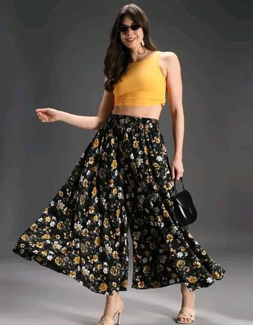 Allure Fashion Women's Flared Sharara Plazzao pack of 2