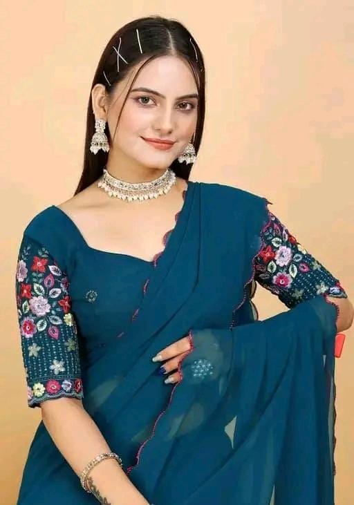 Allure Fashion women's Stylish organzaa saree