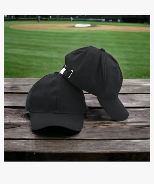 Stylish Fashion Designer Free Size Combo Soft Cotton Plain Adjustable Unisex Cap Quick Drying Sun Hat Protection For Summers Outdoor Activites Sports Baseball Hat For Men(Black)