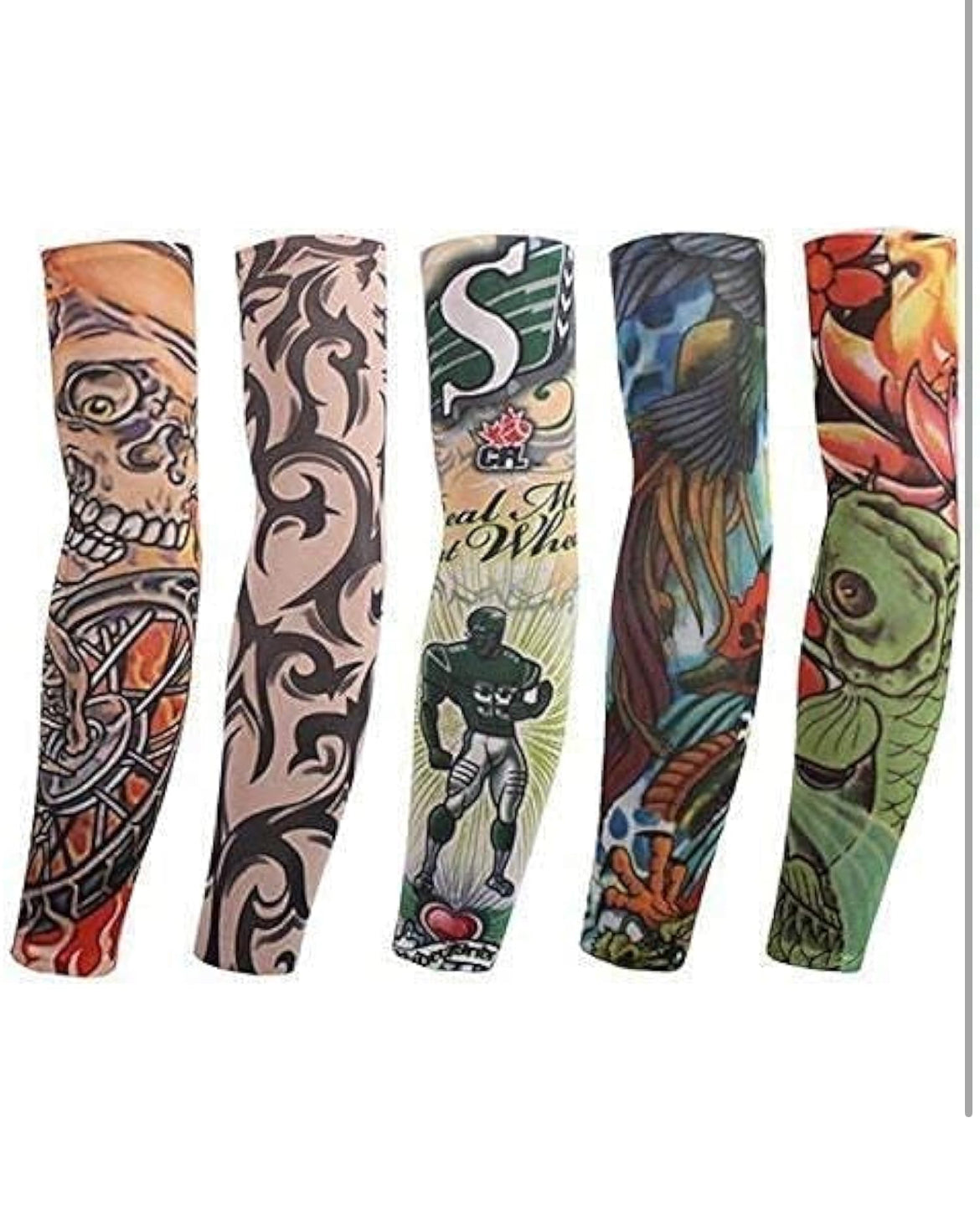 Printed Arm Sleeves Men & Women Sunlight Protection Protection from Dust, Pollution, Sunburn, UV Protection - Suitable for, Sports - Hand Summer Gloves (Print Design May Vary) pack of 1 pcs