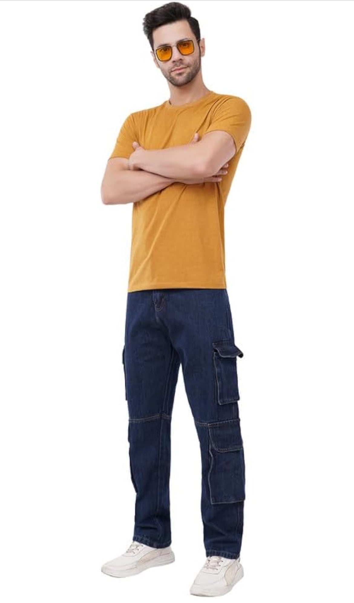 Men's Cotton Crew Neck T-Shirt | Regular Fit Plain Solid Half Sleeve | Comfortable Casual T-Shirt for Men Cotton Tee