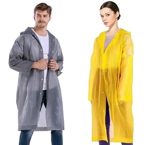 Allure Fashion Unisex  Waterproof Pvc long Raincoat ( Pack of 2)