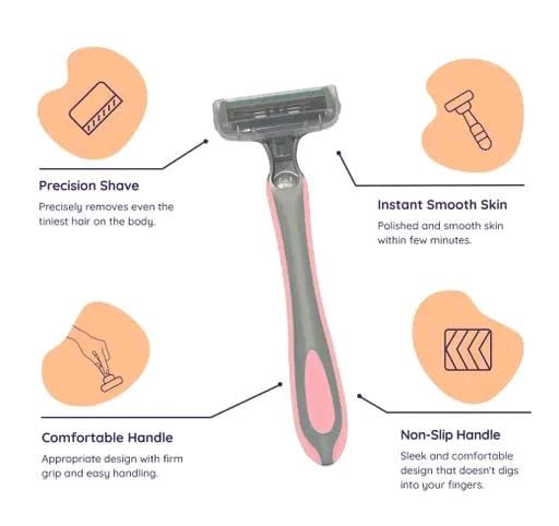 Allure Fashion Mini Shaver Pocket size Waterproof Washable Portable Razor Pck of 3