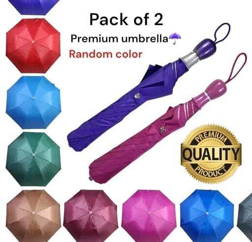 Allure Fashion UV protection Automatic Open close Umbrella for rain and sun protection 2 fold Umbrellas for rain,Windproof Umberalla Large for Man,Women big size large two fold stylish folding under windproof travel (pack of 2)