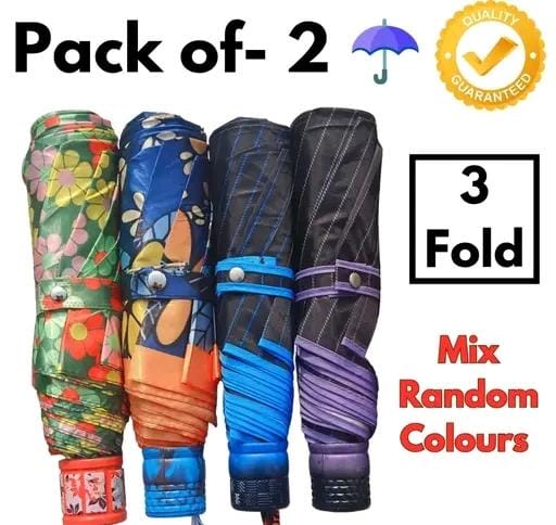 Allure Fashion combo (Pack of 2) UV protection Automatic Open close Umbrella for rain and sun protection 3 fold Umbrellas for rain,Windproof Umberalla Large for Man,Women big size large three fold stylish folding under windproof trave